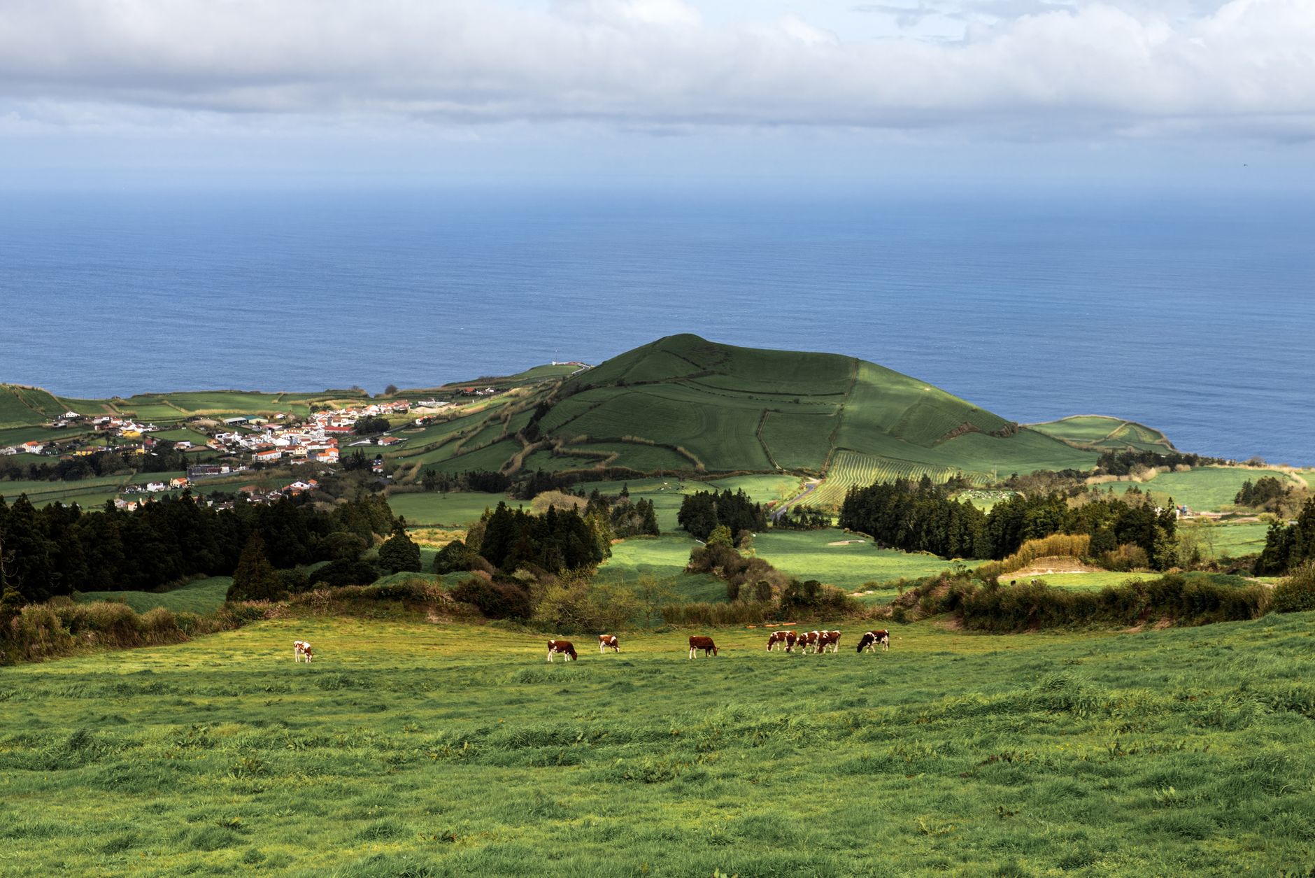 Angra do Heroísmo on Terceira with its historic centre and bay