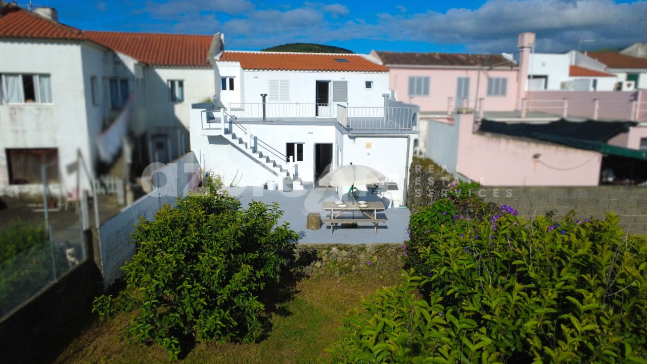 Back of the house, terrace and yard