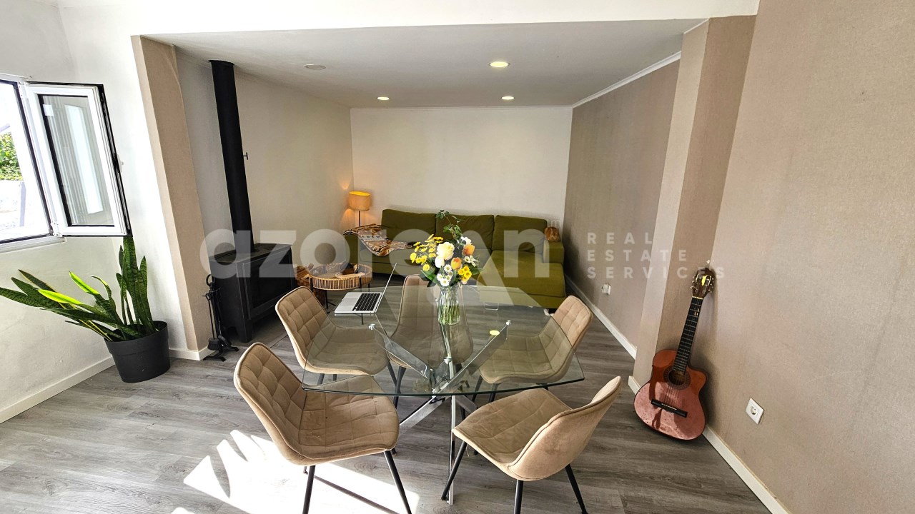 Living room with fireplace